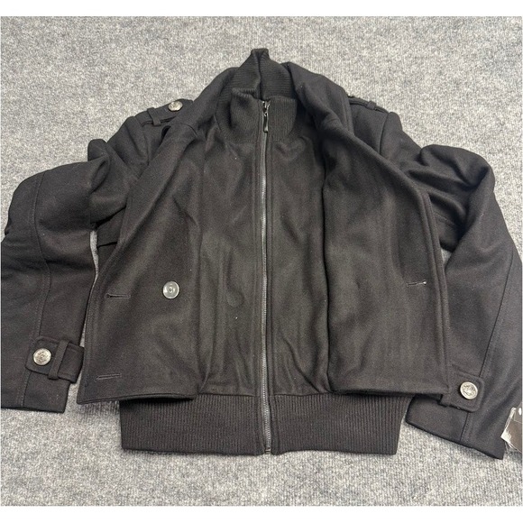 Vintage Robert Philippe Women's Black Double Breasted Wool Blend Jacket 3XL - Picture 7 of 12